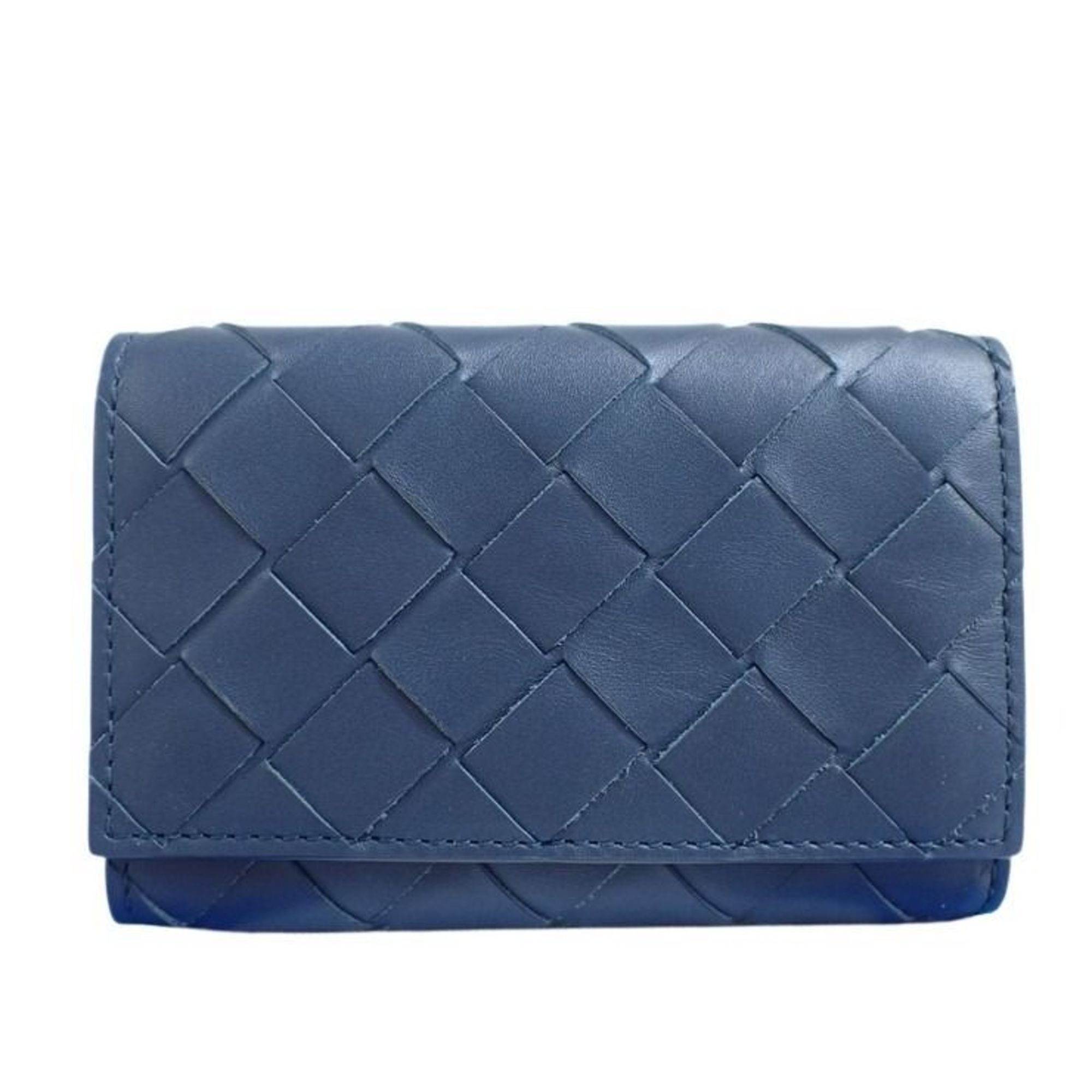 Bottega Veneta Key Case/Key Ring, Intrecciato, 630336, Navy Leather, Men's/Wo...